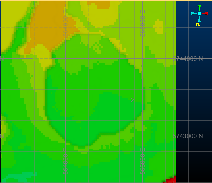 Figure 2: Optimized Pit limits based on Inferred Resources
